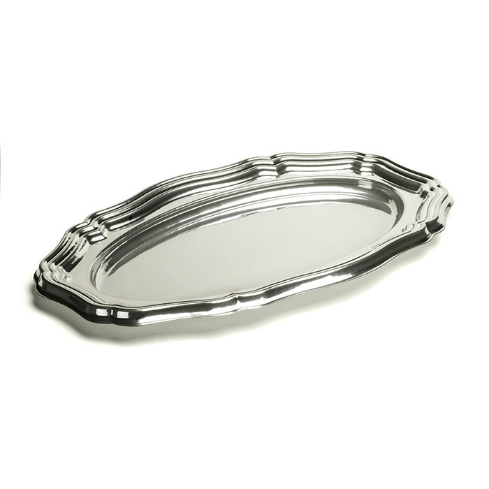 PLATEAU OVALE ARG 40X27 X5