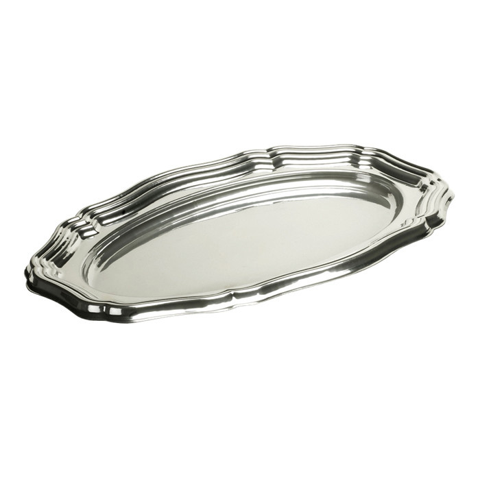 PLATEAU OVALE ARG 46X30 X5