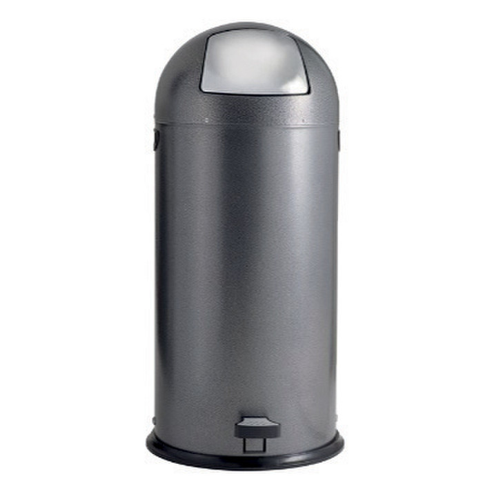 POUB PEDALE ACIER ARGENT 52L