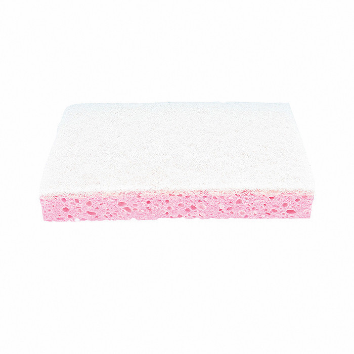 TAMPON EPONGE BLC/ROSE 13X9CM