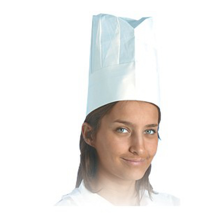 TOQUE PLISSE PAP CREPE BLC X10