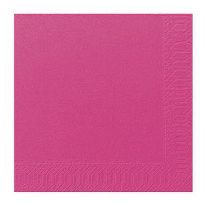 SERVIETTE OUA 3P 33X33 FUSCHIA DUNIOUATE