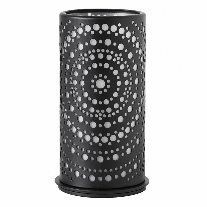 BOUGEOIR METAL 140X75MM NOIR