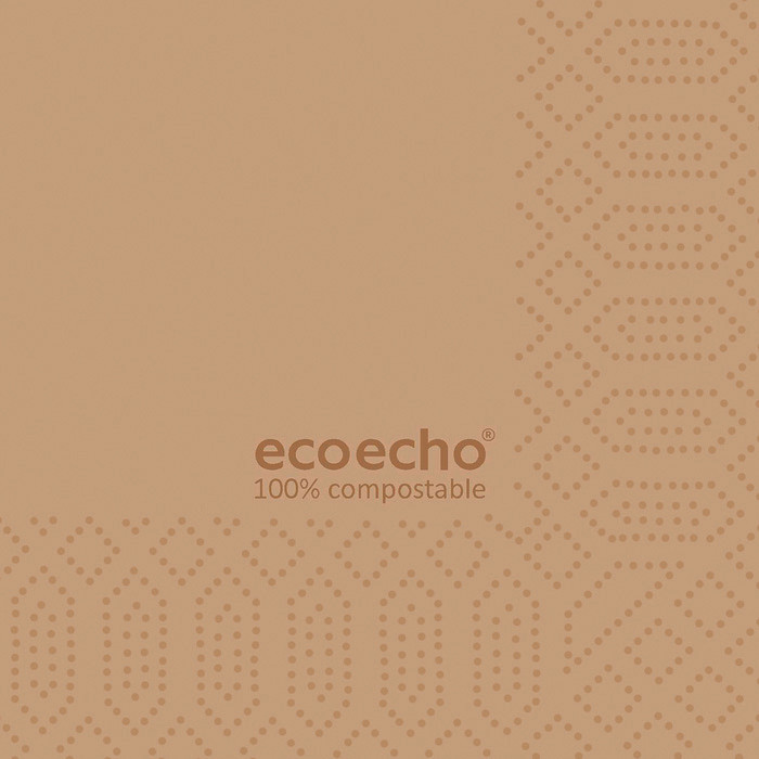 SERV 3P 33X33 MARRON ECO X250