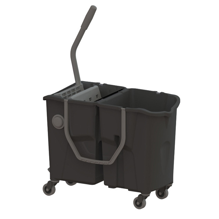 SEAU DBLE BLACK 2X15L+PRESSE