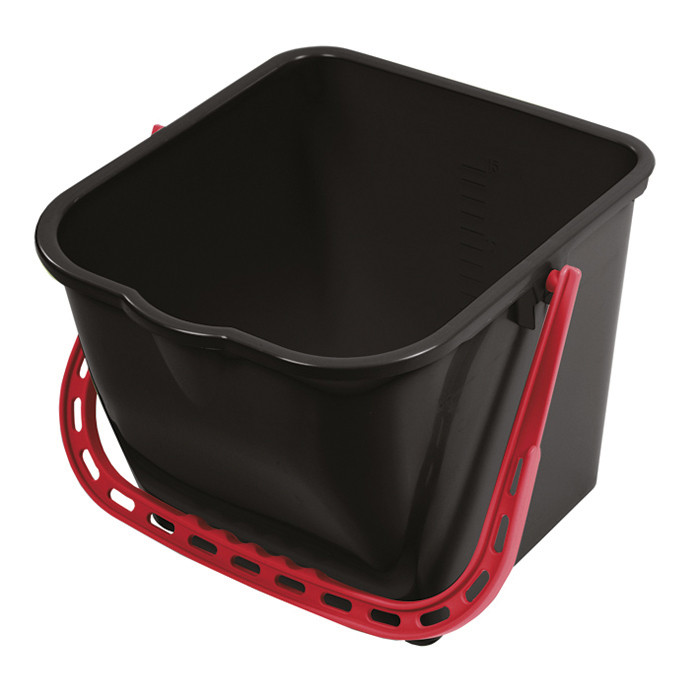 SEAU 25L MODUL NOIR ANSE ROUGE