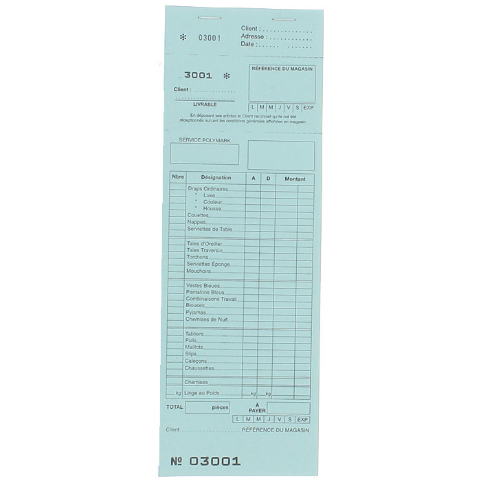 CARNET BIE GM BLEU