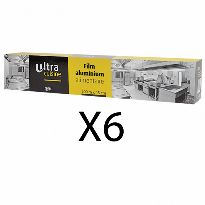 LOT DE 6 BTE F.ALU 0,45X200M